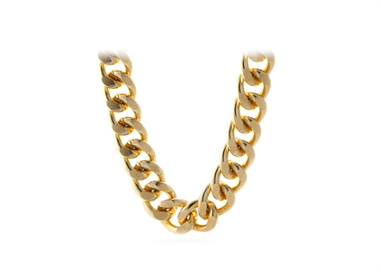 Gold Plated Mens Curb Chain